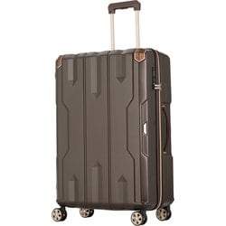 スーツケース 拡張タイプ 旅行日数目安：1週間以上 85L/拡張時100L TSAロック搭載 ダブルキャスターファスナーキャリー モカ 5109-69-MC