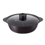ビストロ・トレシェルタ IH 三食鍋 ガラス蓋付 26cm ダイヤモンドコート ND-8400