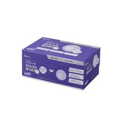 プリーツマスク ゆったり大きめ 40枚入 ホワイト PK-NV40LL
