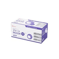 プリーツマスク ゆったり大きめ 65枚入 ホワイト PN-NV65LL
