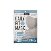 DAILY FIT MASK ふつうサイズ 5枚入 グレー RK-D5MG