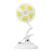 Qurra くねくねクリップ扇風機 Anemo Flex アネモ フレックス ホワイト 3R-CLF01WT