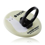 3R-BRI01MC01WB [BUNKER RING バンカーリング INOVA 丸プレート おすわり白猫×ベージュ]