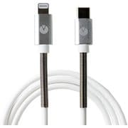 INOVA MFI認証済 スプリングケーブル USB Type-C to Lightning ホワイト 3R-NCR04WT