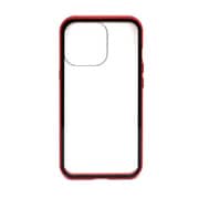AC-P21P-MC RD [iPhone 13 Pro用 高品質背面ガラス+アルミバンパーケース レッド]