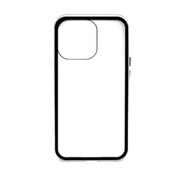 AC-P21P-MC SL [iPhone 13 Pro用 高品質背面ガラス+アルミバンパーケース シルバー]