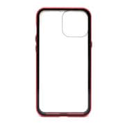 AC-P21X-FC RD [iPhone 13 Pro Max用 360°全面保護 強硬度ガラス+アルミバンパーケース レッド]