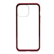 AC-P21X-MC RD [iPhone 13 Pro Max用 高品質背面ガラス+アルミバンパーケース レッド]