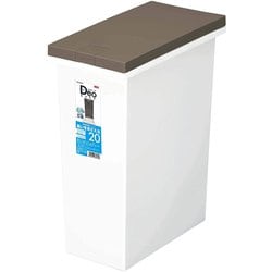 消臭 ゴミ箱 ペール ふた付き タッチ パッキン付き 20L ホワイト