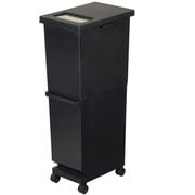 分別 ゴミ箱 ペール ふた付き 2段 55L ブラック スリム ユニード