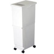 分別 ゴミ箱 ペール ふた付き 2段 55L ホワイト スリム ユニード