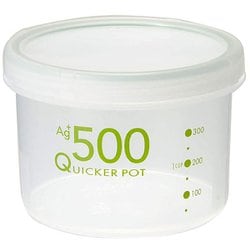 抗菌 保存容器 浅型 ナチュラル 500ml クイッカーポット NA-500