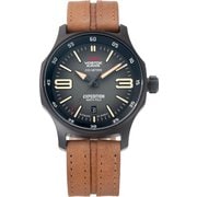 腕時計 SS（BKPVD加工） BRレザーストラップ EXPEDITION NORTHPOLE1 並行輸入品 2年保証 E N P NH35A-592C554