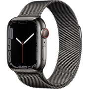 Apple Watch Series 7（GPS + Cellularモデル）- 41mmグラファイトステンレススチールケースとグラファイトミラネーゼループ [MKJ23J/A]