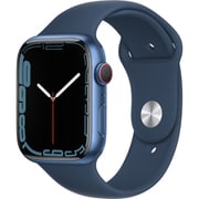 Apple Watch Series 7（GPS + Cellularモデル）- 45mmブルーアルミニウムケースとアビスブルースポーツバンド - レギュラー [MKJT3J/A]