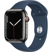 Apple Watch Series 7（GPS + Cellularモデル）- 45mmグラファイトステンレススチールケースとアビスブルースポーツバンド - レギュラー [MKL23J/A]