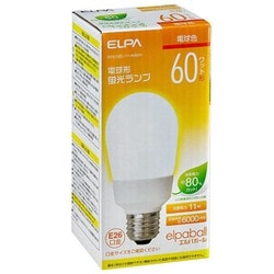 電球形蛍光ランプ 60W形 E26 電球色 EFA15EL/11-A062H