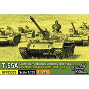 CSG73302 1/700 レジン製キット ソ連 T-55A主力戦車 10両 1958 [組立式プラスチックモデル]
