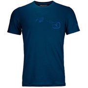メリノロゴスプレーTシャツ OV-83057 ペトロールブルー Lサイズ [アウトドア カットソー メンズ]