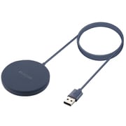 マグネット型ワイヤレス充電器 5W ネイビー W-MA01NV