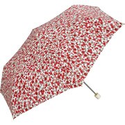 w.p.c (ワールドパーティ) 折りたたみ傘 ワントーンフローラルミニ レッド 晴雨兼用傘 5721-231
