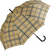 w.p.c (ワールドパーティ) 長傘 ユニセックスベーシックジャンプブラウンチェック 晴雨兼用傘 UX01-072