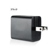 PD(TYPE-C)・QC(USB-A) 2ポート搭載 USB充電 ACアダプター PD(TYPE-C):最大20W・QC(USB-A):最大18W ブラック AC001/BK