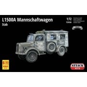 AHK72930 1/72 ミリタリーシリーズ WW.II ドイツ L1500A 4×4トラック 司令部輸送車 [組立式プラスチックモデル]