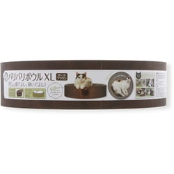 バリバリボウルXL 猫柄 ダークブラウン