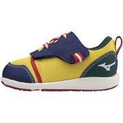 ミズノ プレモア インファント PLAMORE INFANT C1GD2132 45 イエロー×ネイビー×レッド 14.5cm [ランニングシューズ キッズ]