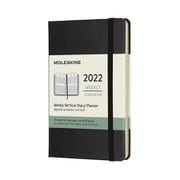 2022年1月から12月までの12か月ダイアリー ブラック Pocket バーチカル ハードカバー DHB12WV2Y22 フ