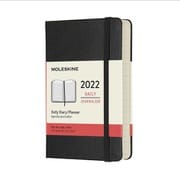 2022年1月から12月までの12か月ダイアリー ブラック Pocket デイリー ハードカバー DHB12DC2Y22