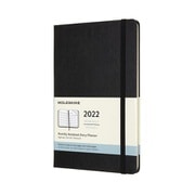 2022年1月から12月までの12か月ダイアリー ブラック Large マンスリー ハードカバー DHB12MN3Y22