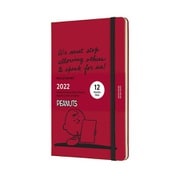 2022年1月から12月までの12か月ダイアリー レッド Large ウィークリー ピーナッツ DPE12WN3Y22