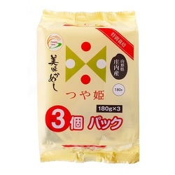 ヨドバシ Com ドリームズファーム 美味かめし つや姫 山形県庄内産 180g 3食パック ごはんパック 通販 全品無料配達