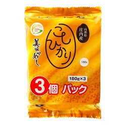 美味かめし コシヒカリ（山形県庄内産）180g×3食パック（ごはんパック）