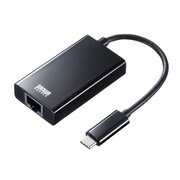 USB-CVLAN4BKN [USB3.2 TypeC-LAN変換アダプタ（USBハブポート付・ブラック）]