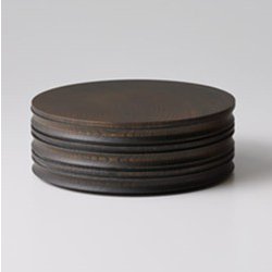 日本製 TSUMUGI 食器 丸重 （L） （食卓・蓋付小物入れ） ブラック レンジ・食洗機不可 ギフト箱入り