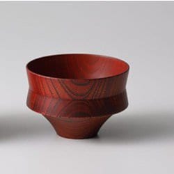 日本製 TSUMUGI 食器 汁椀 杵型 レッド レンジ・食洗機不可 ギフト箱入り