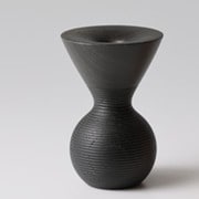 日本製 MUSUBI 一輪挿し 太陽 ブラック ギフト箱入り