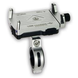 DEF USBチャージャー付スマホホルダー DEF-US1 シルバー