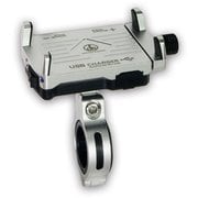 DEF USBチャージャー付スマホホルダー DEF-US1 シルバー