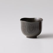 日本製 食器 花 ぐい呑 黒拭漆 レンジ・食洗機不可 ギフト箱入り