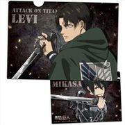 進撃の巨人 クリアファイル X ミカサ＆リヴァイ [キャラクターグッズ]