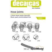 DCL-PAR048 カーモデル用 1.2mm ホースジョイントセット3 [レジン製ディティールアップパーツ]