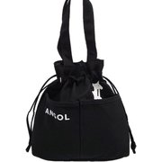 250-1492 クロ [KANGOL（カンゴール） トートバック 巾着（絞り仕様） HEAD（ヘッド） ユニセックス]
