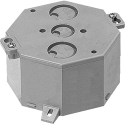 8CB-54 [八角コンクリートボックス 深形 深さ54mm 側面ノックアウト無 1個]