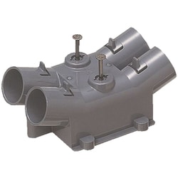 CDE-16W210 [4方出・CD管用 ダブル送りエンド エコノミータイプ トロ防止キャップ1個付 適合CD管16 10個]