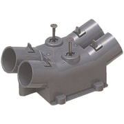 CDE-22W210 [4方出・CD管用 ダブル送りエンド エコノミータイプ トロ防止キャップ1個付 適合CD管22 10個]