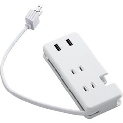 USB充電器 USBA×2ポート AC×3個口 ホワイト MOT-U12-2302WH